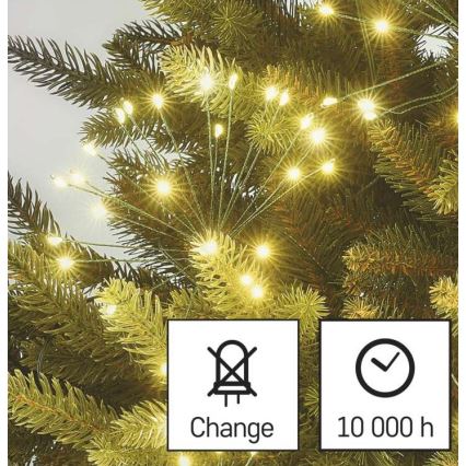 Catena luminosa a LED, 300 LED, 5,2+3 m, bianco caldo