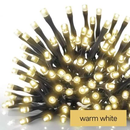 Catena luminosa a LED per esterni 100 LED/1x2m IP44 bianco caldo