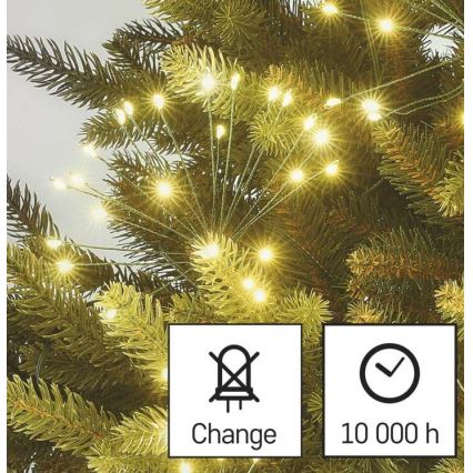 Catena luminosa LED 150 luci / 5,35 m, bianco caldo