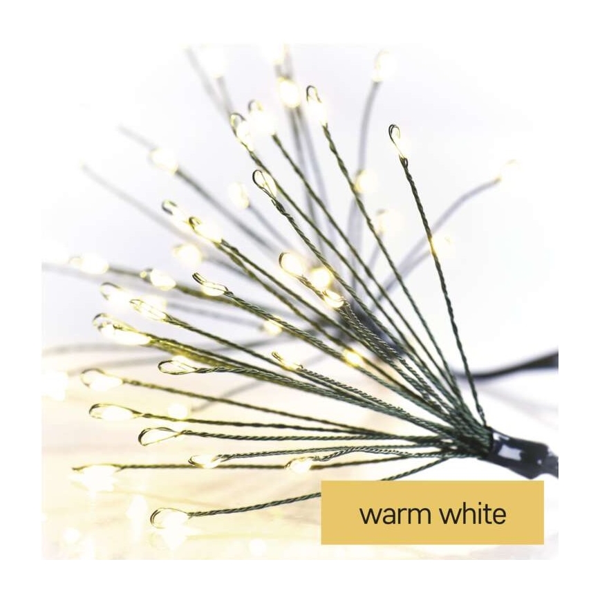 Catena luminosa LED 150 luci / 5,35 m, bianco caldo