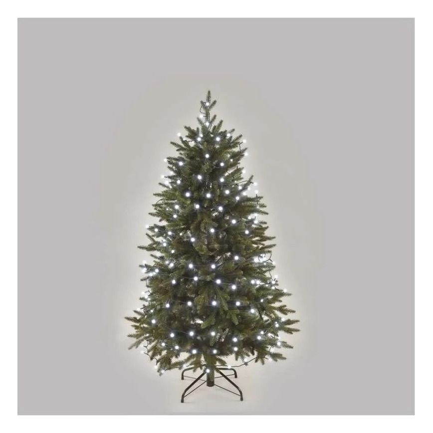 Catena luminosa LED 200 LED, 8 modalità, 20 m, IP44, bianco freddo