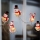 Catena luminosa LED con ventose 6xLED/2xAA 1,2m bianco caldo motivo pupazzo di neve