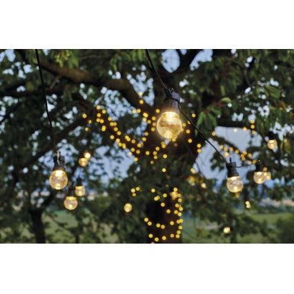 Catena luminosa LED da esterno 10xLED/10m IP44 trasparente