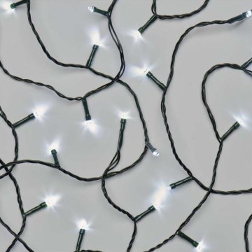 Catena luminosa LED da esterno 180 LED/8 modalità 23 m IP44 bianco freddo