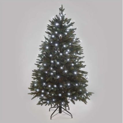 Catena luminosa LED da esterno 180 LED/8 modalità 23 m IP44 bianco freddo