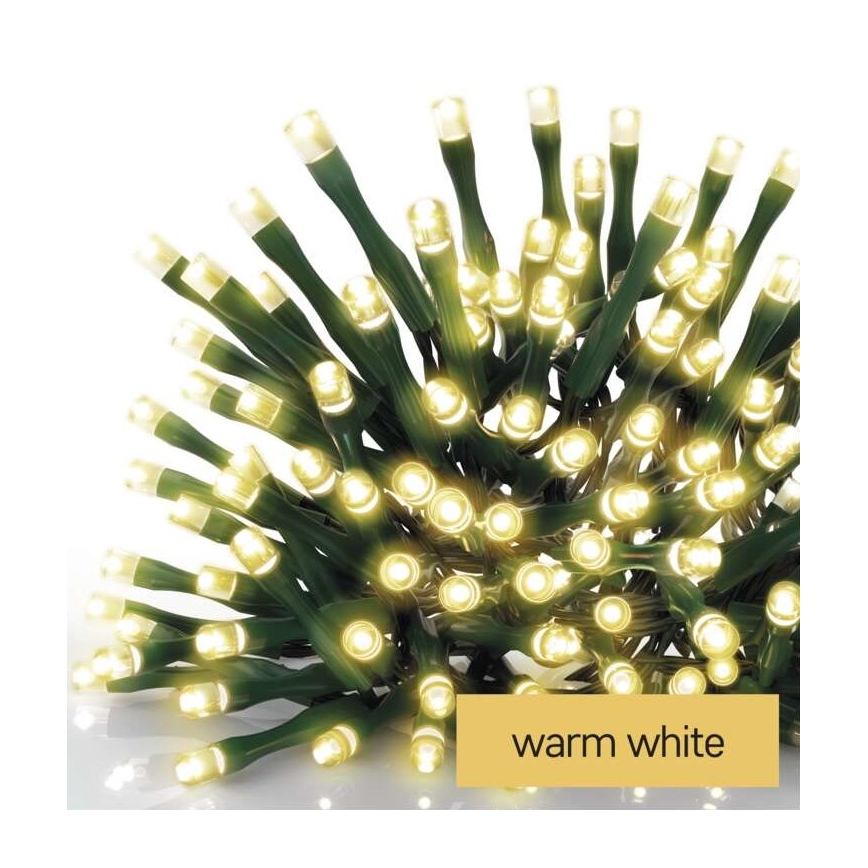 Catena luminosa LED da esterno 200 LED, 8 modalità, 8,6 m, IP44, bianco caldo