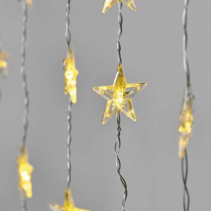 Catena luminosa LED da esterno 30 LED, 3,9 m, IP44, a forma di stelle