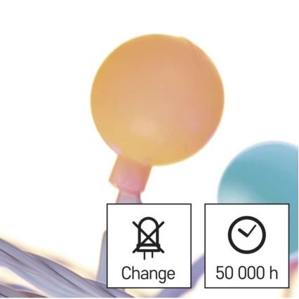 Catena luminosa LED da esterno 40 LED/9 m IP44 multicolore