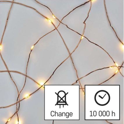 Catena luminosa LED da esterno 40xLED/9m IP44, bianco caldo