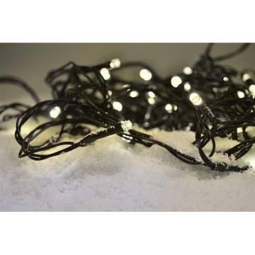 Catena luminosa LED per esterni, 100 LED, 8 funzioni, IP44, 13 m, bianco caldo
