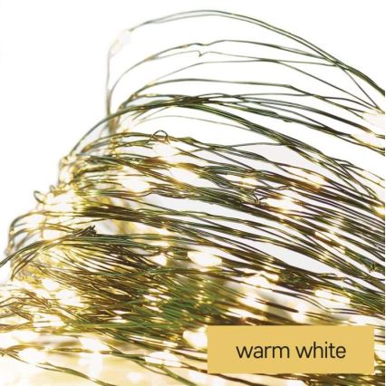 Catena luminosa LED per esterni 150xLED/20m IP44 bianco caldo