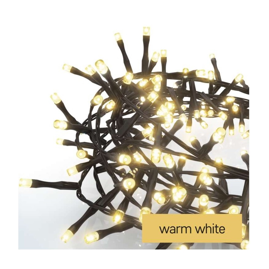 Catena luminosa LED per esterni, 600 LED, 17 m, IP44, bianco caldo