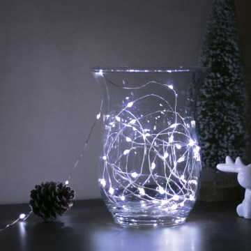 Catena luminosa LED per Natale 50xLED/3xAA 5,25 m bianco freddo