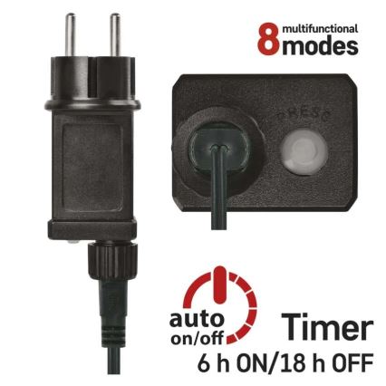 Catena luminosa natalizia 480 LED/8 funzioni 53 m IP44 bianco caldo