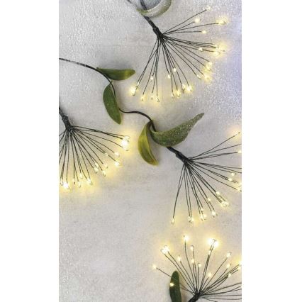 Catena luminosa natalizia a LED 300xLED 5,2+3 m bianco caldo