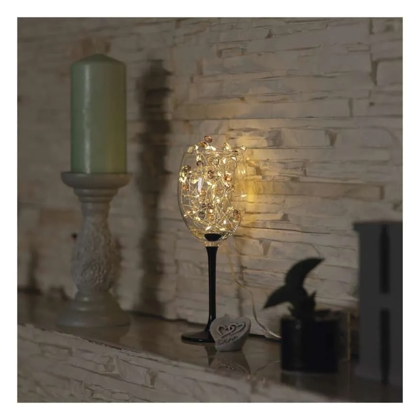 Catena luminosa natalizia a LED 40xLED/3xAA 1,5 m bianco caldo