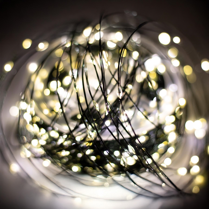 Catena luminosa natalizia LED da esterno 1500xLED/230V 8 funzioni 153 m IP44 bianco caldo + telecomando