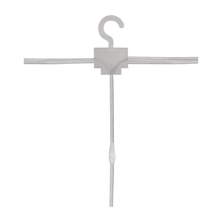 Catena luminosa natalizia LED da esterno 300 LED/8 funzioni 5,9 m IP44 bianco caldo