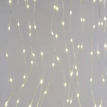 Catena luminosa natalizia LED per esterni 240 LED/8 funzioni 6,7 m IP44 bianco caldo