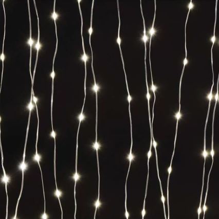 Catena luminosa natalizia LED per esterni 240 LED/8 funzioni 6,7 m IP44 bianco caldo