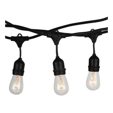 Catena luminosa per esterni STRING 15m 15xE27/25W/230V IP54