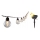 Catena luminosa solare a LED, 30 LED, 8 funzioni, 500 mAh, 10,6 m, IP67, bianco caldo