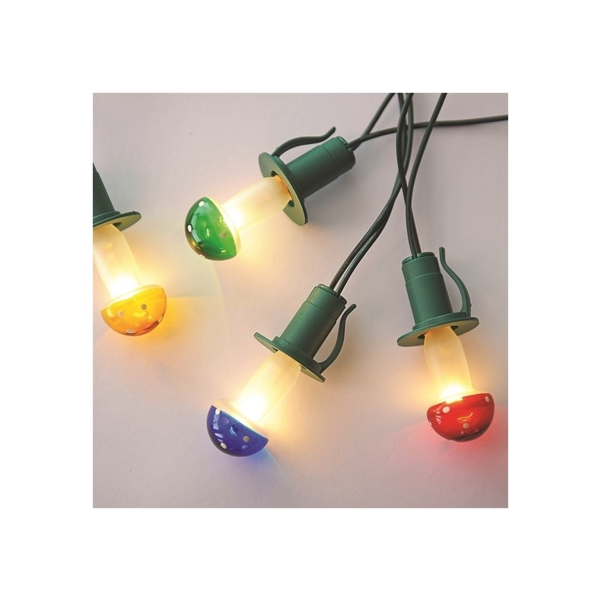 Catena luminosa TOADSTOOL 12xE10 10,7m luce calda, Prodotto nella Repubblica Ceca