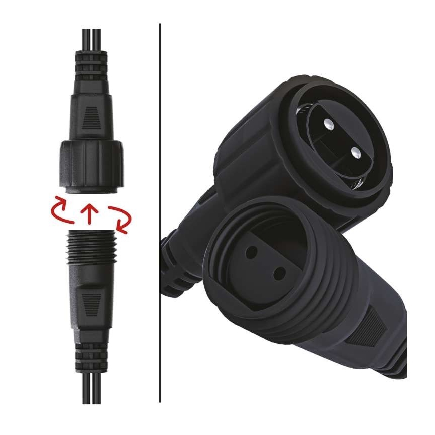 Catena natalizia LED da esterno 100xLED/15m IP44 bianco freddo
