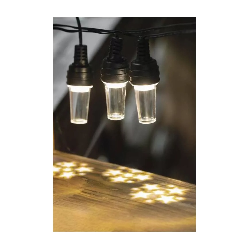 Catena natalizia LED da esterno 10xLED/9,5 m IP44 bianco freddo