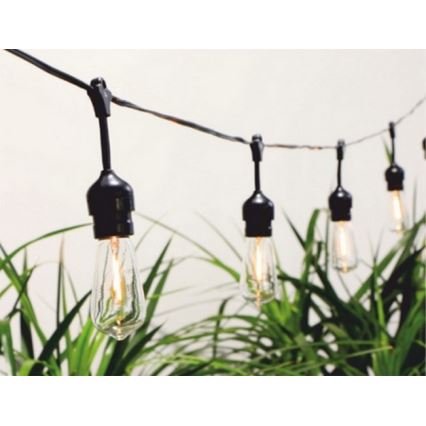 Catena solare LED 10xLED/5,94m IP44 bianco caldo