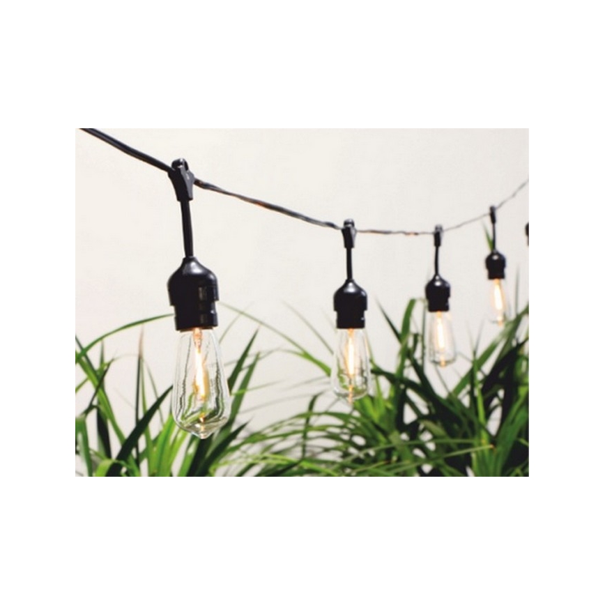 Catena solare LED 10xLED/5,94m IP44 bianco caldo
