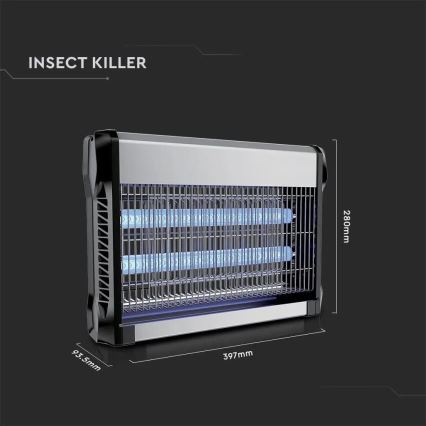 Cattura insetti elettrico 2x10W/230V 80 m²