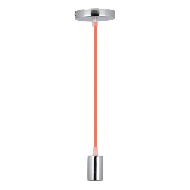 Cavo di alimentazione 1xE27/60W/230V arancione/cromo lucido