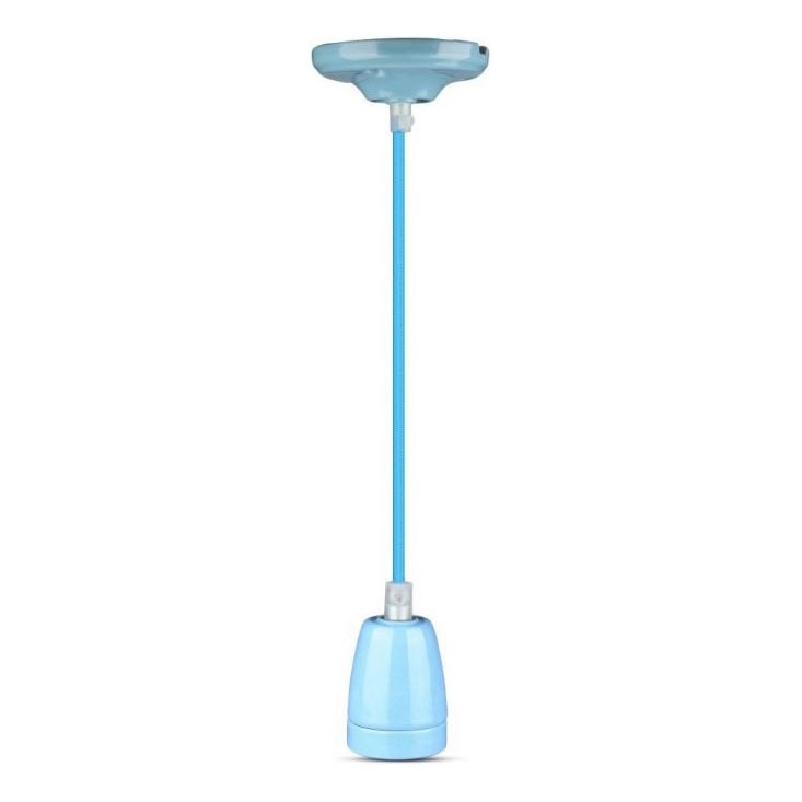 Cavo di alimentazione 1xE27/60W/230V blu/porcellana