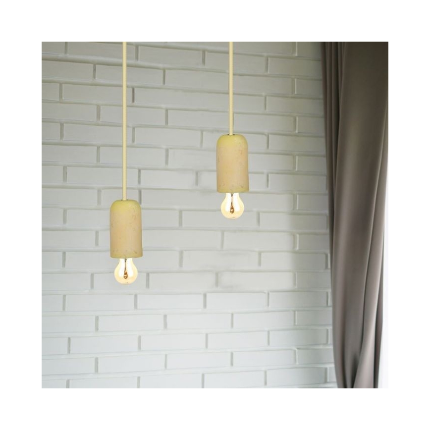 Cavo di alimentazione 1xE27/60W/230V calcestruzzo/giallo