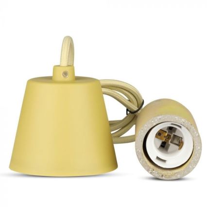Cavo di alimentazione 1xE27/60W/230V calcestruzzo/giallo