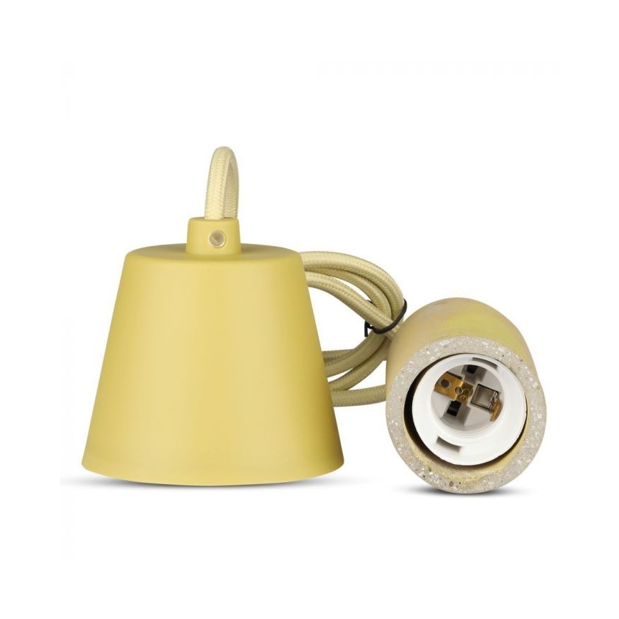 Cavo di alimentazione 1xE27/60W/230V calcestruzzo/giallo