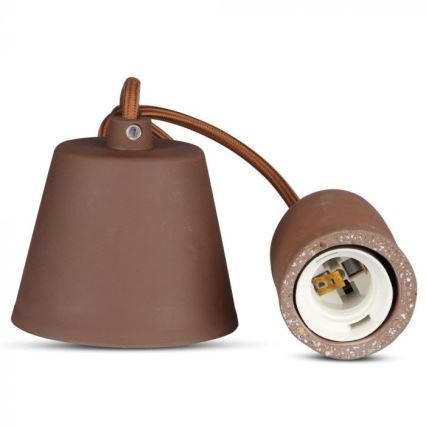 Cavo di alimentazione 1xE27/60W/230V calcestruzzo/marrone