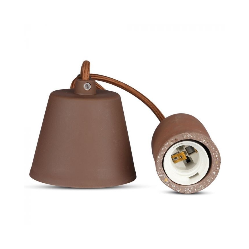 Cavo di alimentazione 1xE27/60W/230V calcestruzzo/marrone