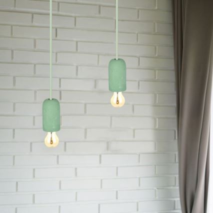 Cavo di alimentazione 1xE27/60W/230V calcestruzzo/verde