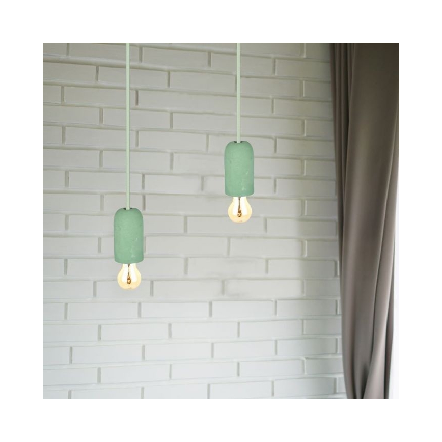 Cavo di alimentazione 1xE27/60W/230V calcestruzzo/verde