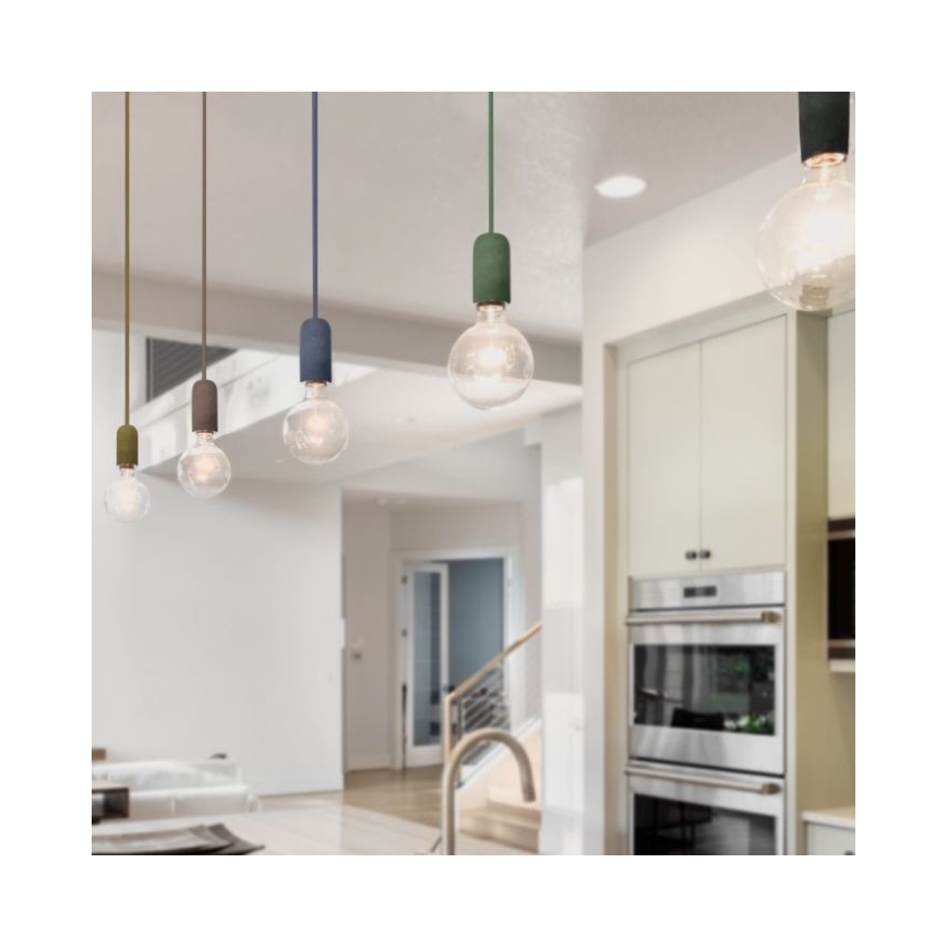 Cavo di alimentazione 1xE27/60W/230V calcestruzzo/verde