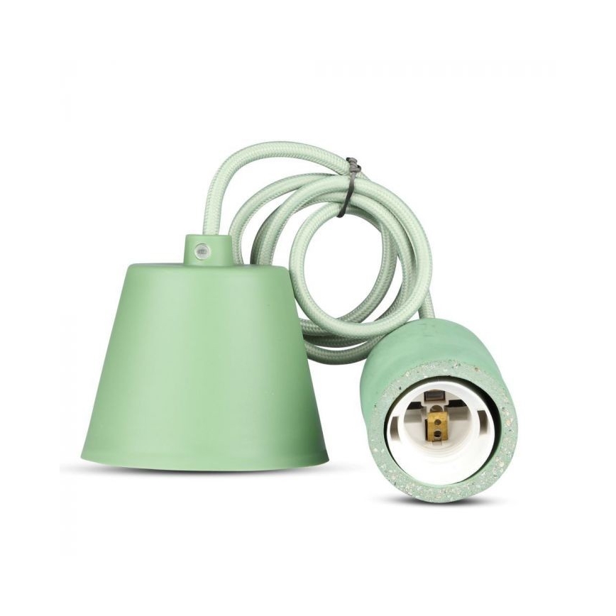 Cavo di alimentazione 1xE27/60W/230V calcestruzzo/verde