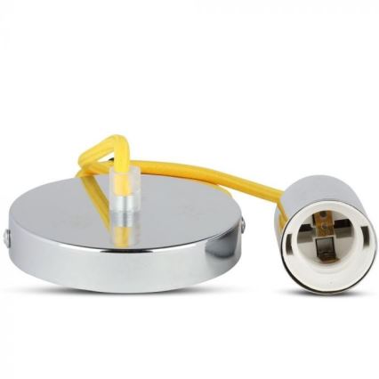 Cavo di alimentazione 1xE27/60W/230V giallo/cromo lucido