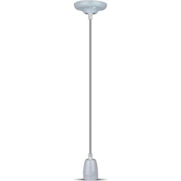 Cavo di alimentazione 1xE27/60W/230V grigio/porcellana
