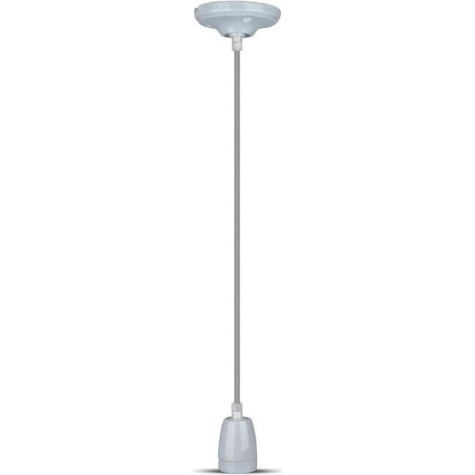 Cavo di alimentazione 1xE27/60W/230V grigio/porcellana