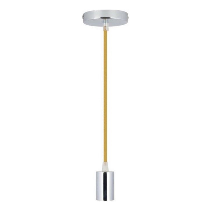 Cavo di alimentazione 1xE27/60W/230V marrone/cromo lucido