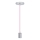 Cavo di alimentazione 1xE27/60W/230V rosa chiaro/cromo lucido