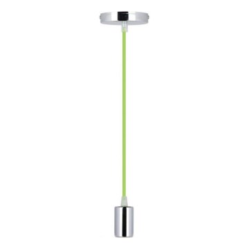 Cavo di alimentazione 1xE27/60W/230V verde/cromo lucido
