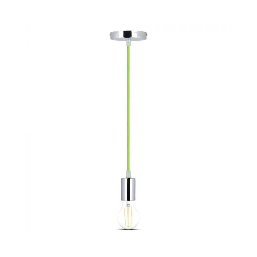 Cavo di alimentazione 1xE27/60W/230V verde/cromo lucido